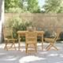vidaXL Chaises pliables de jardin lot de 4 43x54x88 cm bambou