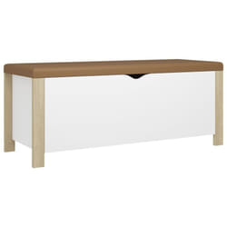 Vidaxl - Boîte de rangement et coussin blanc et chêne sonoma 105x40x45cm