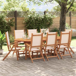 Vidaxl - Chaises pliables de jardin lot de 8 bois d'acacia et textilène