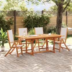 VidaXL 3279239 chaise d'extérieur Terrace Siège rembourré Bois d'acacia, Tissu Gris
