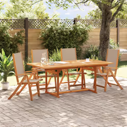 VidaXL 3279244 chaise d'extérieur Terrace Siège rembourré Bois d'acacia, Tissu Taupe
