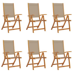 VidaXL 3279245 chaise d'extérieur Terrace Siège rembourré Bois d'acacia, Tissu Taupe