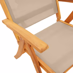 VidaXL 3279245 chaise d'extérieur Terrace Siège rembourré Bois d'acacia, Tissu Taupe - Vue supplémentaire 6