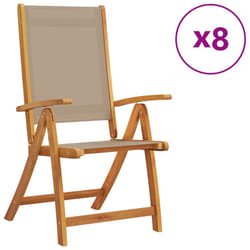 VidaXL 3279246 chaise d'extérieur Terrace Siège rembourré Bois d'acacia, Tissu Taupe