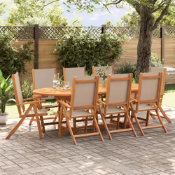 VidaXL 3279246 chaise d'extérieur Terrace Siège rembourré Bois d'acacia, Tissu Taupe - Vue supplémentaire 2