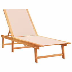 VidaXL 3279248 chaise d'extérieur Linge Siège rembourré Bois d'acacia, Tissu