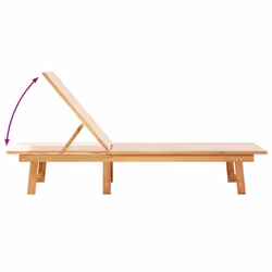 VidaXL 3279248 chaise d'extérieur Linge Siège rembourré Bois d'acacia, Tissu - Vue supplémentaire 4
