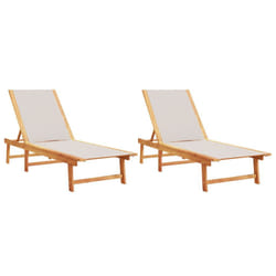 VidaXL 3279249 chaise d'extérieur Linge Siège rembourré Bois d'acacia, Tissu