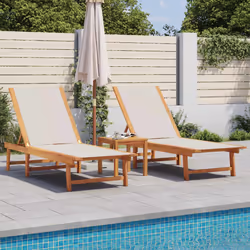 VidaXL 3279249 chaise d'extérieur Linge Siège rembourré Bois d'acacia, Tissu