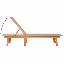 VidaXL 3279251 chaise d'extérieur Linge Siège rembourré Bois d'acacia, Tissu - Vue supplémentaire 4