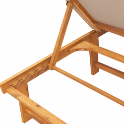 VidaXL 3279251 chaise d'extérieur Linge Siège rembourré Bois d'acacia, Tissu - Vue supplémentaire 5