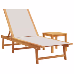 VidaXL 3279253 chaise d'extérieur Linge Siège rembourré Bois d'acacia - Vue supplémentaire 4