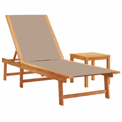 VidaXL 3279255 chaise d'extérieur Linge Siège rembourré Bois d'acacia - Vue supplémentaire 4