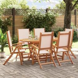 Vidaxl - Ensemble à Manger de jardin 7pcs bois d'acacia solide textilène