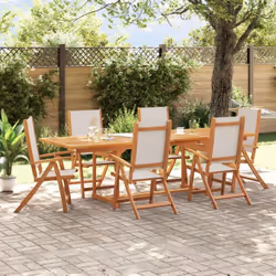 Profitez d'un bon repas en plein air avec votre famille et vos amis avec cet ensemble de salle à manger de jardin en bois ! B ...