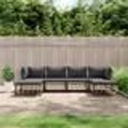 vidaXL Ensemble à Manger de jardin 7pcs bois d'acacia solide textilène