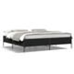 vidaXL Cadre de lit sans matelas noir 200x200 cm - 200 x 200 cm