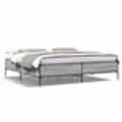 vidaXL Cadre de lit sans matelas sonoma gris 200x200 cm - 200 x 200 cm