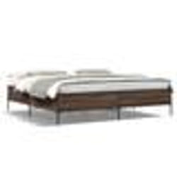 vidaXL Cadre de lit sans matelas chêne marron 200x200 cm - 200 x 200 cm