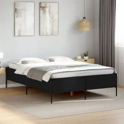 vidaXL Cadre de lit sans matelas noir 150x200 cm - 150 x 200 cm