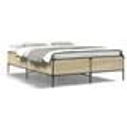 vidaXL Cadre de lit sans matelas chêne sonoma 140x200 cm - 140 x 200 cm
