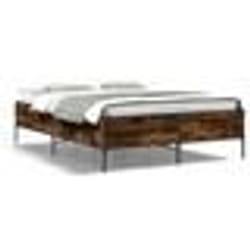 vidaXL Cadre de lit sans matelas chêne fumé 140x200 cm - 140 x 200 cm