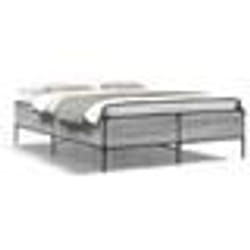 vidaXL Cadre de lit sans matelas sonoma gris 140x200 cm - 140 x 200 cm
