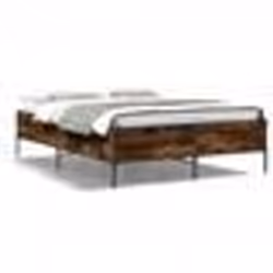vidaXL Cadre de lit sans matelas chêne fumé 140x190 cm - 140 x 190 cm