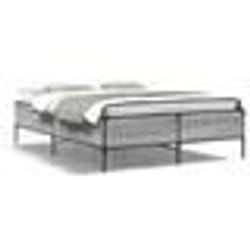 vidaXL Cadre de lit sans matelas sonoma gris 140x190 cm - 140 x 190 cm