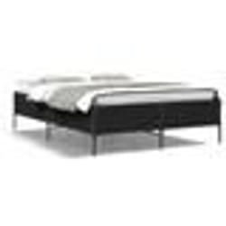 vidaXL Cadre de lit sans matelas noir 135x190 cm - 135 x 190 cm
