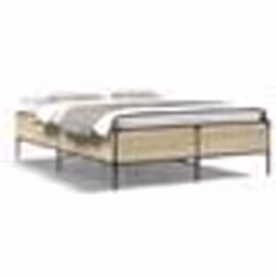 vidaXL Cadre de lit sans matelas chêne sonoma 135x190 cm - 135 x 190 cm
