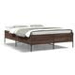 vidaXL Cadre de lit sans matelas chêne marron 135x190 cm - 135 x 190 cm