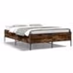vidaXL Cadre de lit sans matelas chêne fumé 120x190 cm - 120 x 190 cm