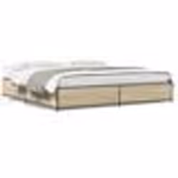vidaXL Cadre de lit sans matelas chêne sonoma 180x200 cm - 180 x 200 cm