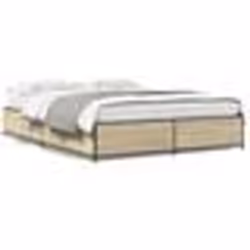 vidaXL Cadre de lit sans matelas chêne sonoma 120x200 cm - 120 x 200 cm