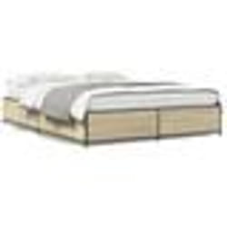 vidaXL Cadre de lit sans matelas chêne sonoma 120x200 cm - 120 x 200 cm