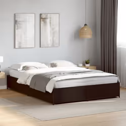 vidaXL Cadre de lit sans matelas noir 140x190 cm - 140 x 190 cm