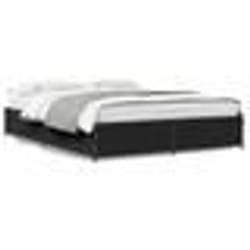 vidaXL Cadre de lit sans matelas noir 135x190 cm - 135 x 190 cm