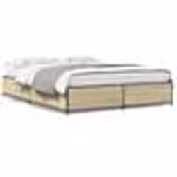 vidaXL Cadre de lit sans matelas chêne sonoma 135x190 cm - 135 x 190 cm