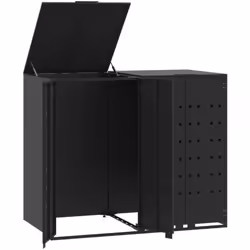 Ce rangement pour poubelles à roulettes cache discrètement vos poubelles dans le jardin, transformant votre espace extérieur ...
