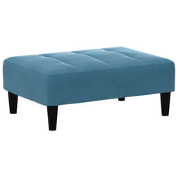 Vidaxl - Repose-pied bleu 77x55x31 cm velours