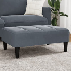 Repose-pied gris foncé 77x55x31 cm velours Vidaxl