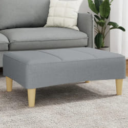 vidaXL Repose-pied gris clair 77x55x31 cm tissu