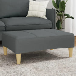 vidaXL Repose-pied gris foncé 77x55x31 cm tissu