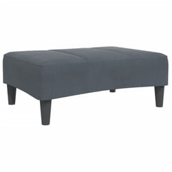 Repose-pied gris foncé 77x55x31 cm velours Vidaxl