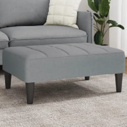 vidaXL Repose-pied gris clair 77x55x31 cm tissu
