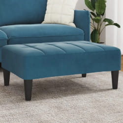 vidaXL Repose-pied bleu 77x55x31 cm velours