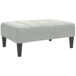 Repose-pied gris clair 77x55x31 cm velours - Vidaxl