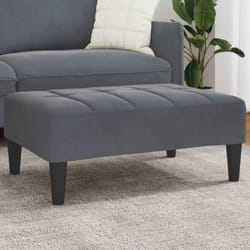 Repose-pied gris foncé 77x55x31 cm velours Vidaxl