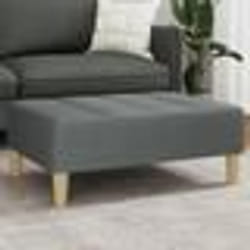 vidaXL Repose-pied gris foncé 77x55x31 cm tissu